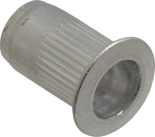 RivetKing - #10-24, 0.02 to 0.13" Grip, 19/64" Drill, Aluminum Standard Rivet Nut - Uncoated, Countersunk Head - Makers Industrial Supply