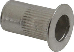 RivetKing - #8-32, 0.08 to 0.13" Grip, 17/64" Drill, Aluminum Standard Rivet Nut - Uncoated, Countersunk Head - Makers Industrial Supply