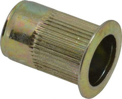 RivetKing - 0.13 to 0.225" Grip, Steel Standard Rivet Nut - Zinc Yellow Dichromate Finish, Countersunk Head - Makers Industrial Supply