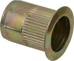 RivetKing - 3/8-16, 0.027 to 0.15" Grip, Steel Standard Rivet Nut - Zinc Yellow Dichromate Finish, Countersunk Head - Makers Industrial Supply