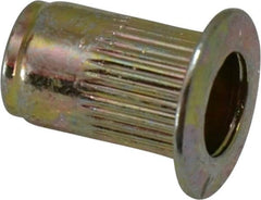 RivetKing - #6-32, 0.02 to 0.08" Grip, Steel Standard Rivet Nut - Zinc Yellow Dichromate Finish, Countersunk Head - Makers Industrial Supply