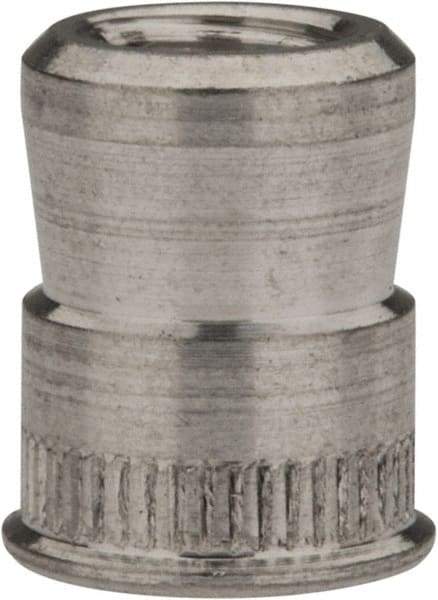 RivetKing - #10-32 UNC, Uncoated, Aluminum Knurled Rivet Nut Inserts - 0.297" to 0.302" Grip, 9/32" Drill Size - Makers Industrial Supply