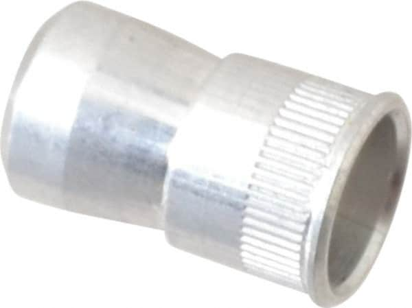 RivetKing - #6-32 UNC, Uncoated, Aluminum Knurled Rivet Nut Inserts - 0.234" to 0.239" Grip, 7/32" Drill Size - Makers Industrial Supply