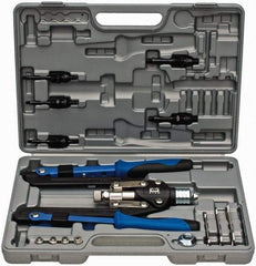 RivetKing - 1/8 to 1/4" Blind Rivet/Rivet Nut Tool Kit - Includes 5/32, 3/16, 1/4, #10-32, 1/4-20, 3/8-16, 5/16-18, Nose Pieces for Blind Rivets, Mandrels - Makers Industrial Supply