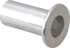 RivetKing - #10-32, 0.01 to 0.08" Grip, 1/4" Drill, Aluminum Standard Rivet Nut - Uncoated, Round Head - Makers Industrial Supply