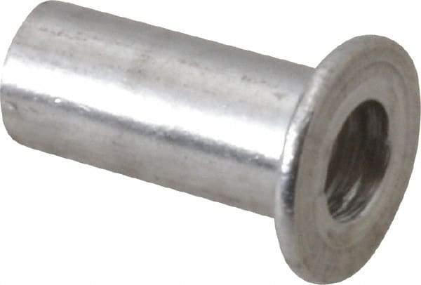 RivetKing - #8-32, 0.12 to 0.16" Grip, #2, Aluminum Standard Rivet Nut - Uncoated, Round Head - Makers Industrial Supply