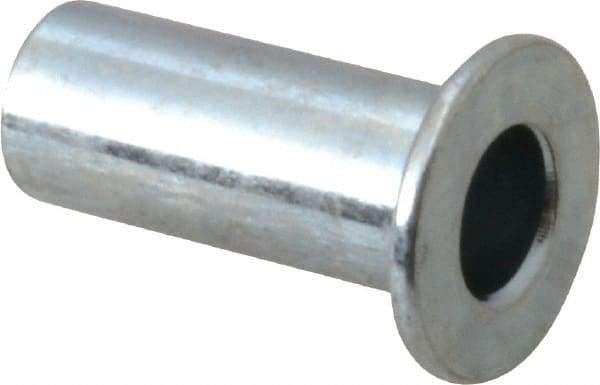 RivetKing - #10-32, 0.08 to 0.13" Grip, 1/4" Drill, Steel Standard Rivet Nut - Zinc Plated, Round Head - Makers Industrial Supply