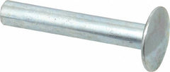 RivetKing - Size 8-30 Dome Head Steel Flush on Both Sides Blind Rivet - Steel Mandrel, 1-5/8" to 1-7/8" Grip, 5/8" Head Diam, 0.255" Min Hole Diam, 1.57" Length Under Head, 1/4" Body Diam - Makers Industrial Supply