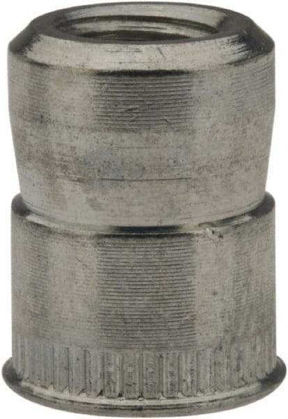 RivetKing - M6x1.00 Metric Coarse, Zinc-Plated, Steel Knurled Rivet Nut Inserts - 0.02" to 0.13" Grip, 3/8" Drill Size - Makers Industrial Supply