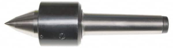 Interstate - MT3 Taper Shank Shank, 1.85" Head Diam, 704 Lb Capacity, Live Center - 5,000 Max RPM, 1.181" Point Diam, 1.81" Point Len, 704 Lb Max Workpc, Long Point - Makers Industrial Supply