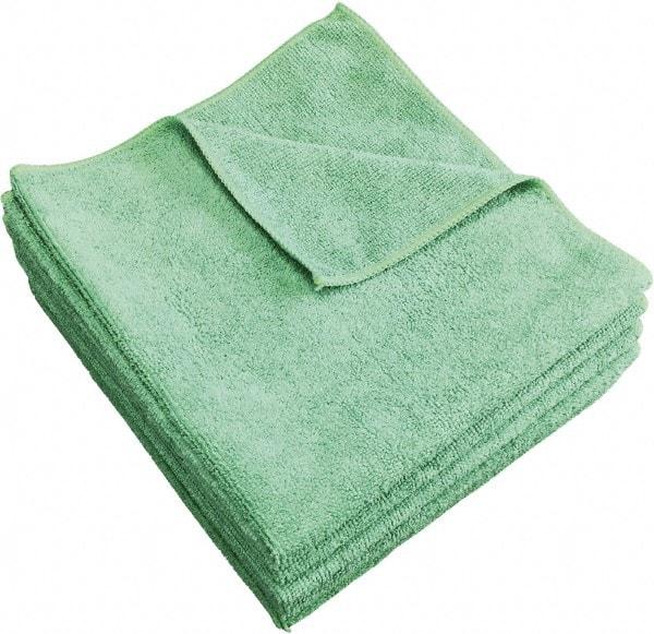 PRO-SOURCE - Dry Microfiber Wipes - Packet, 16" x 16" Sheet Size, Green - Makers Industrial Supply