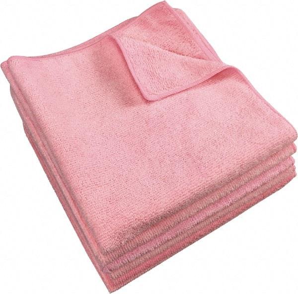 PRO-SOURCE - Dry Microfiber Wipes - Packet, 16" x 16" Sheet Size, Pink - Makers Industrial Supply