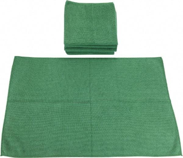 PRO-SOURCE - Reusable Microfiber Wipes - Packet, 16" x 24" Sheet Size, Green - Makers Industrial Supply