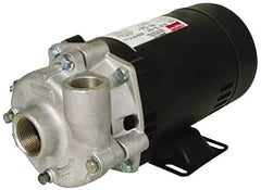 Pentair - ODP Motor, 115/208-230 Volt, 1 Phase, 1 HP, Stainless Steel Straight Pump - 1-1/4 Inch Inlet, 1-1/4 Inch Outlet, 58 Max Head psi, Stainless Steel Impeller, Viton Seal, 58 Ft. Shut Off - Makers Industrial Supply