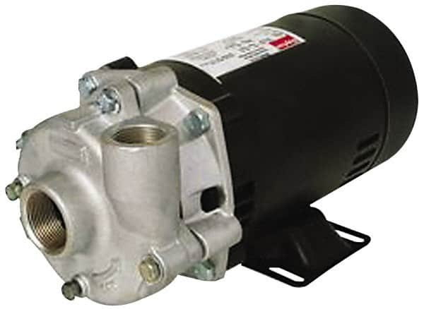 Pentair - ODP Motor, 115/208-230 Volt, 1 Phase, 3/4 HP, Stainless Steel Straight Pump - 1 Inch Inlet, 3/4 Inch Outlet, 55 Max Head psi, Stainless Steel Impeller, Viton Seal, 55 Ft. Shut Off - Makers Industrial Supply