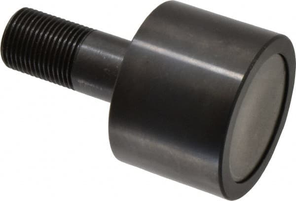 Accurate Bushing - 2-1/4" Roller Diam x 1-11/16" Width, 7/8" Stud Diam x 2" Length, Plain Load Roller - Steel, 1-1/8" Thread Length, 7/8-14 Thread, 3,490 Lb Dynamic Cap, 2,000 Lb Static Cap - Makers Industrial Supply