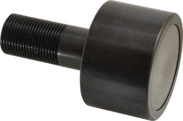 Accurate Bushing - 2-1/2" Roller Diam x 1-11/16" Width, 1" Stud Diam x 2-1/4" Length, Plain Load Roller - Steel, 1-1/2" Thread Length, 1-14 Thread, 5,120 Lb Dynamic Cap, 3,120 Lb Static Cap - Makers Industrial Supply