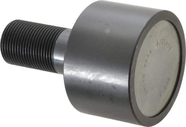 Accurate Bushing - 3" Roller Diam x 2" Width, 1-1/4" Stud Diam x 2-1/2" Length, Plain Load Roller - Steel, 1-3/4" Thread Length, 1-1/4-12 Thread, 14,300 Lb Dynamic Cap, 16,000 Lb Static Cap - Makers Industrial Supply