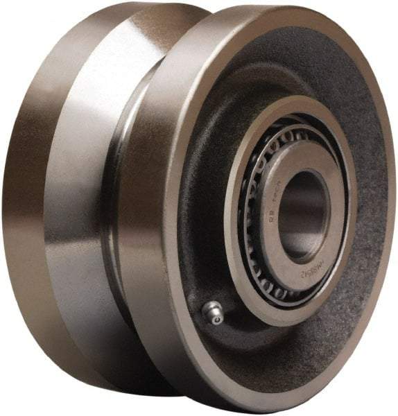 Hamilton - 6 Inch Diameter x 3 Inch Wide, Forged Steel Caster Wheel - 4,500 Lb. Capacity, 3-1/4 Inch Hub Length, 1-1/2 Inch Axle Diameter, Straight Roller Bearing - Makers Industrial Supply