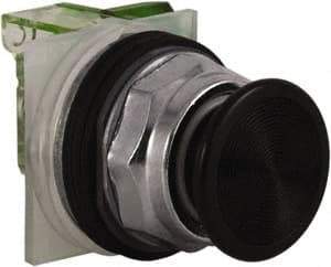 Schneider Electric - 30mm Mount Hole, Extended Straight, Pushbutton Switch with Contact Block - Black Pushbutton, Momentary (MO) - Makers Industrial Supply