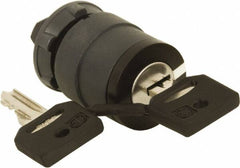 Schneider Electric - 22mm Mount Hole, Key Operated, Selector Switch Only - Black, Momentary (MO), Vibration and Water Resistant - Makers Industrial Supply