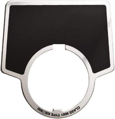 Schneider Electric - Aluminum Legend Plate - Blank - Black Background, 30mm Hole Diameter - Makers Industrial Supply