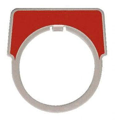 Schneider Electric - Rectangular, Aluminum Legend Plate - Blank - Red Background, 30mm Hole Diameter, 40mm Wide x 43mm High - Makers Industrial Supply