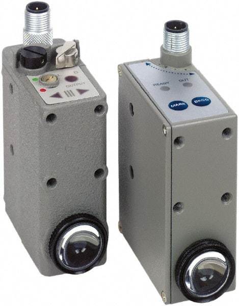 Telemecanique Sensors - 4 Pin M12 Connector, 9mm Nominal Distance, Shock and Vibration Resistant, Diffused Photoelectric Sensor - 12 to 24 VDC, 10 kHz, Zinc Alloy, 58mm Long x 31mm Wide x 82mm High - Makers Industrial Supply