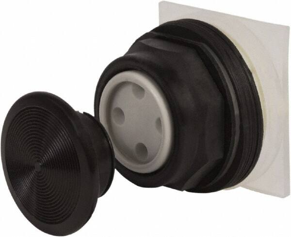 Schneider Electric - 30mm Mount Hole, Extended Straight, Pushbutton Switch Only - Black Pushbutton, Momentary (MO) - Makers Industrial Supply