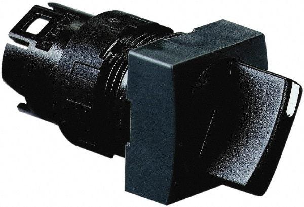 Schneider Electric - 16mm Mount Hole, 2 Position, Handle Operated, Selector Switch Only - Black, Maintained (MA), Shock and Vibration Resistant - Makers Industrial Supply