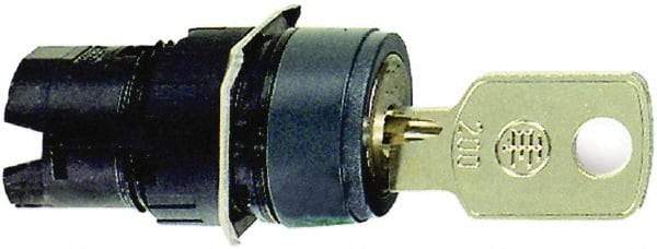 Schneider Electric - 16mm Mount Hole, 2 Position, Key Operated, Selector Switch Only - Maintained (MA), Shock and Vibration Resistant - Makers Industrial Supply