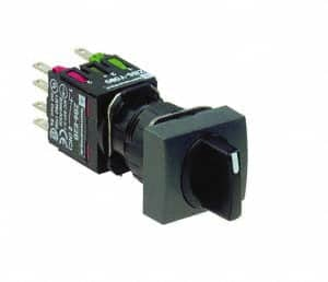 Schneider Electric - 16mm Mount Hole, Selector Switch - Black, Maintained (MA), NO/NC, Vibration Resistant - Makers Industrial Supply