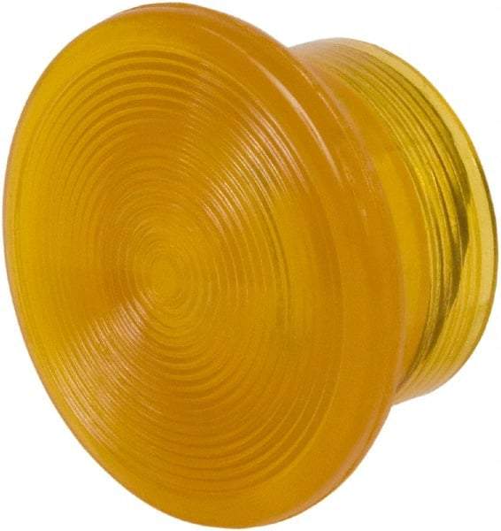 Schneider Electric - Extended Mushroom Head Pushbutton Switch 1-3/8" Knob - Amber, Round Button, Illuminated - Makers Industrial Supply