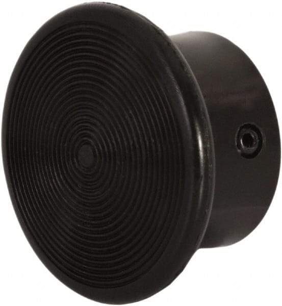 Schneider Electric - Extended Mushroom Head Pushbutton Switch 1-3/8" Screw-On Knob - Black, Round Button, Nonilluminated - Makers Industrial Supply