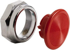 Schneider Electric - Extended Mushroom Head Pushbutton Switch 1-3/8" Snap-In Knob - Red, Round Button, Nonilluminated - Makers Industrial Supply