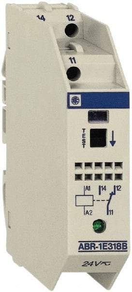 Schneider Electric - 7 Milliamp, 2NO Configuration, Interface Relay Module - DIN Rail Mount, 23 to 104°F, 230 to 240 VAC - Makers Industrial Supply