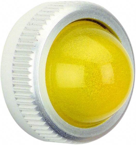 Schneider Electric - Domed, Round Pilot and Indicator Light Lens - Yellow, 30mm Lens Diameter - Makers Industrial Supply