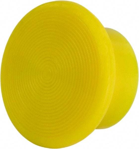 Schneider Electric - Extended Mushroom Head Pushbutton Switch Knob - Yellow, Round Button, Incandescent Lamp, Illuminated - Makers Industrial Supply