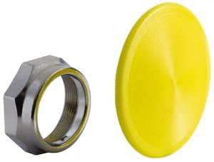 Schneider Electric - Extended Mushroom Head Pushbutton Switch Knob - Yellow, Round Button - Makers Industrial Supply