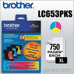 Brother - Cyan, Magenta & Yellow Ink Cartridge - Use with Brother MFC-5890CN, 5895CW, 6490CW, 6890CDW - Makers Industrial Supply