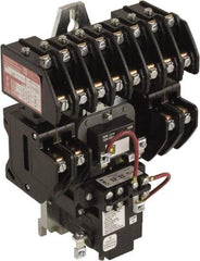 Square D - No Enclosure, 12 Pole, Mechanically Held Lighting Contactor - 20 A (Tungsten), 30 A (Fluorescent), 110 VAC at 50 Hz, 120 VAC at 60 Hz, 12NC Contact Configuration - Makers Industrial Supply