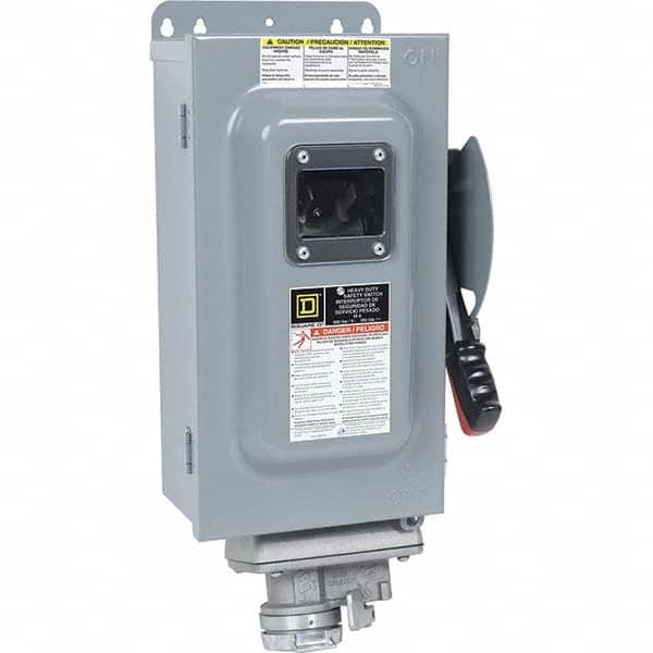 Square D - 30 Amp, 600 VAC/VDC, 3 Pole Fused Safety Switch - Exact Industrial Supply