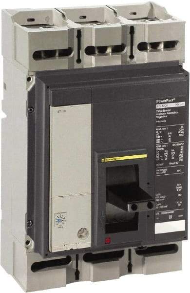 Square D - 800 Amp, 600 VAC, 3 Pole, Panel Mount Molded Case Circuit Breaker - Electronic Trip, Multiple Breaking Capacity Ratings, 3/0 AWG - Makers Industrial Supply