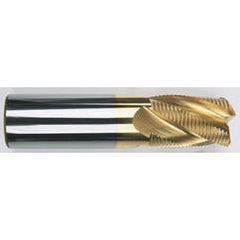 1/4" Dia. - 2-1/2 OAL - Chip Breaker-Solid CBD - TiCN-Single End Roughing End Mill - 4 FL - Makers Industrial Supply