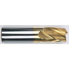 5/8" Dia. - 3-1/2 OAL - Chip Breaker-Solid CBD - TiN-Single End Roughing End Mill - 4 FL - Makers Industrial Supply