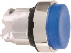 Schneider Electric - 22mm Mount Hole, Extended Straight, Pushbutton Switch Only - Round, Blue Pushbutton, Nonilluminated, Momentary (MO) - Makers Industrial Supply