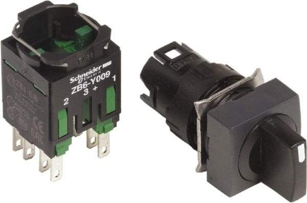 Schneider Electric - 16mm Mount Hole, 5 Position, Selector Switch Only - Maintained (MA), Nonilluminated - Makers Industrial Supply