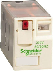 Schneider Electric - 3,000 VA Power Rating, Electromechanical Plug-in General Purpose Relay - 12 Amp at 250/277 VAC & 28 VDC, 6 Amp at 250 VAC & 28 VDC, 2CO, 230 VAC at 50/60 Hz - Makers Industrial Supply