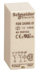 Schneider Electric - 2,000 VA Power Rating, Electromechanical Plug-in General Purpose Relay - 8 Amp at 250 VAC & 28 VDC, 2CO, 12 VDC - Makers Industrial Supply