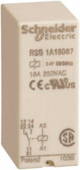 Schneider Electric - 4,000 VA Power Rating, Electromechanical Plug-in General Purpose Relay - 16 Amp at 250 VAC & 28 VDC, 1CO, 24 VAC - Makers Industrial Supply